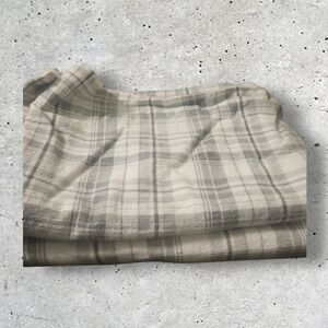 Eddie Bauer Home Vintage Gray Plaid Flannel Standard Pillow Case Pair